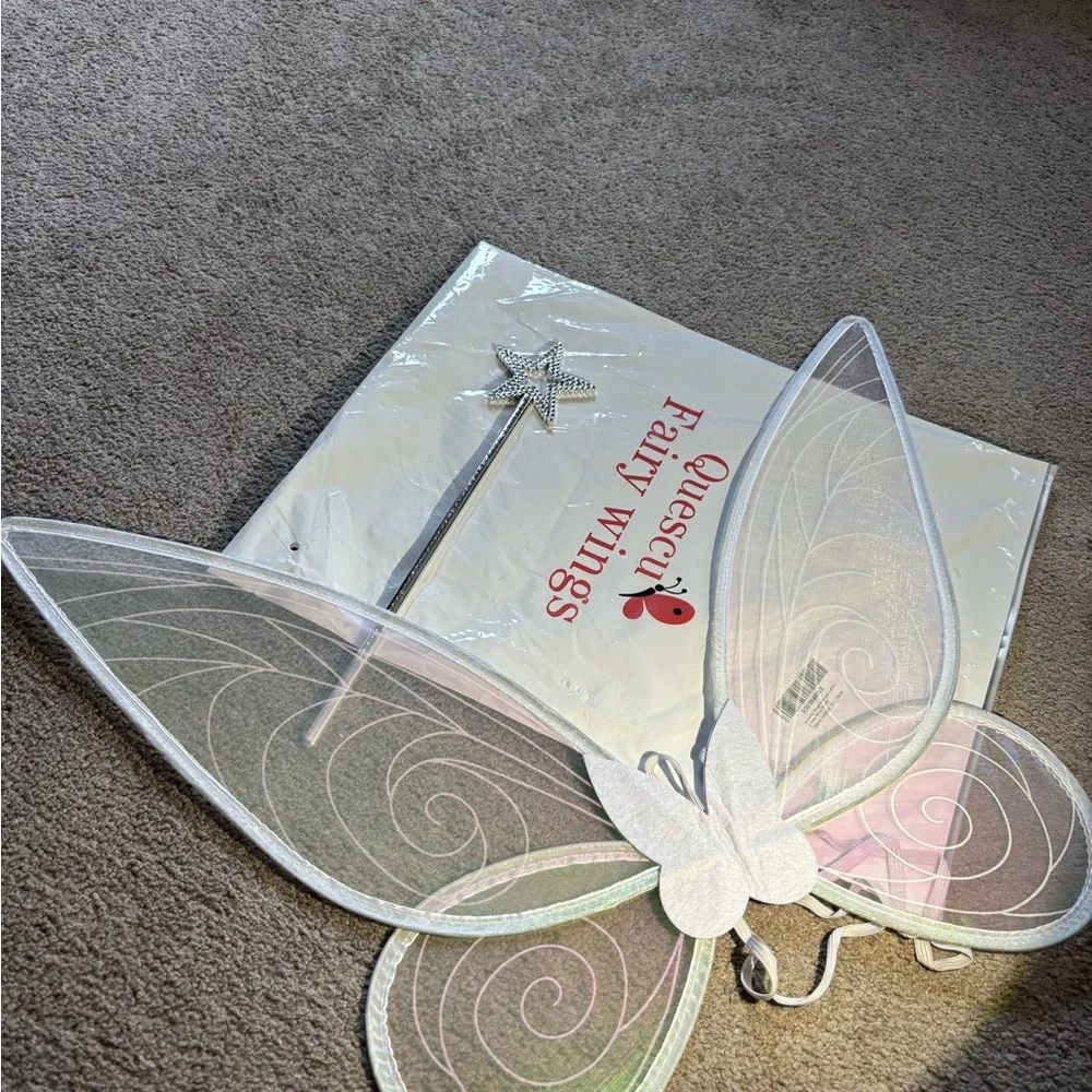 Pink Fairy Wings and Star Wand Set